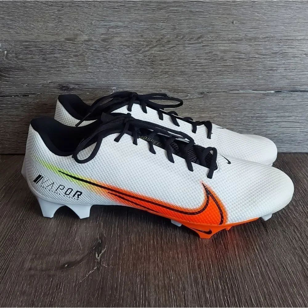 Nike Vapor Edge Speed 360, CD0083-100, White, Mens Football Cleats, Size 14